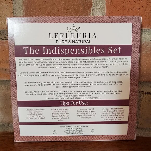 New Lefleuria Pure Natural Essential Oils 4 bottles x100ml assortmens - Picture 5 of 5